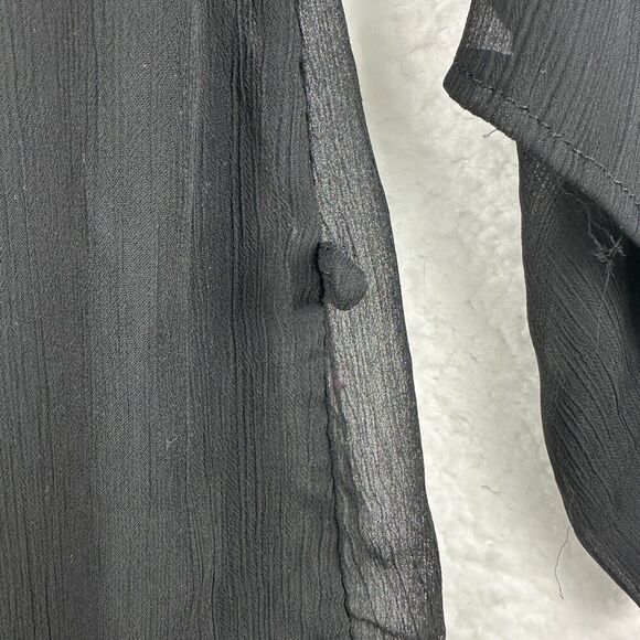 Purple Snow Womens Mini Dress Size L Black Peasant Whimsigoth Boho Fairy Grunge - Picture 9 of 11